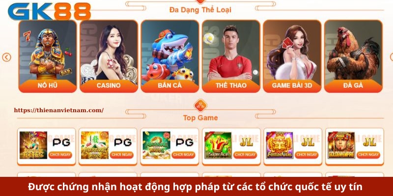 Được chứng nhận hoạt động hợp pháp từ các tổ chức quốc tế uy tín