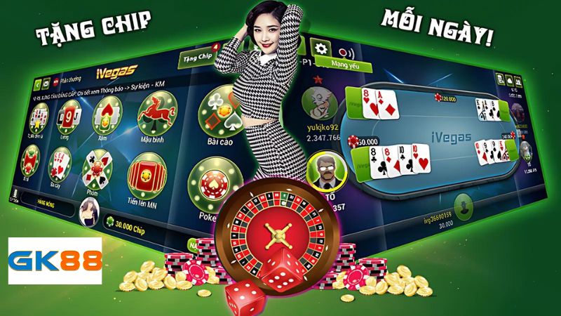 Chơi game bài GK88 hội viên được thả ga lựa chọn 