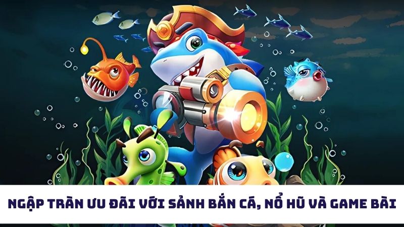 Tìm hiểu ưu đãi dành cho sảnh bắn cá, nổ hũ và game bài